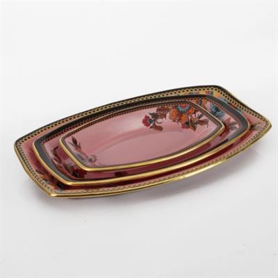 Lorena 3 Lü Kayık Tabak - Pembe