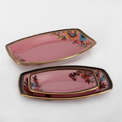 Lorena 3 Lü Kayık Tabak - Pembe