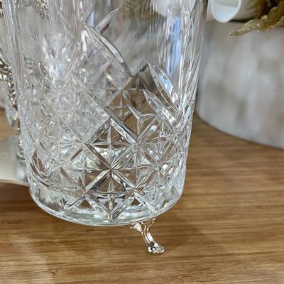 Lumeo Kristal Cam 3 Bölmeli Dik Kaşıklık - Gümüş