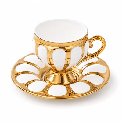 Luna 6 Lı Kahve Fincan Takımı Gold