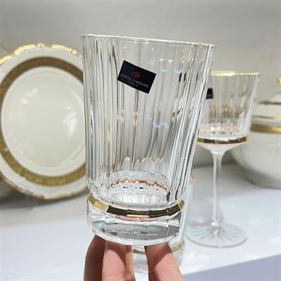 Macassar Darques Kristal Cam 36 Parça Bardak Takımı - Yaldızlı