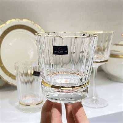 Macassar Darques Kristal Cam 36 Parça Bardak Takımı - Yaldızlı