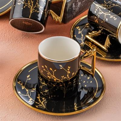 Meira Set of 6 Coffee Cups - Black