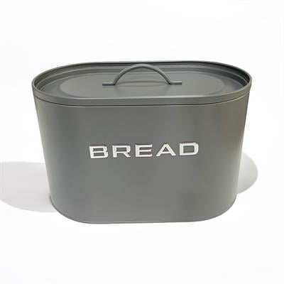 Metal 4 Parça Ekmeklik ve Saklama Kutusu - Gri