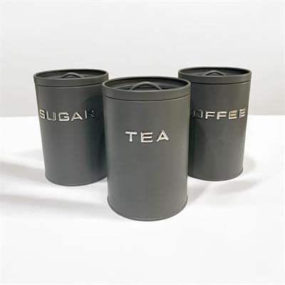 Metal 4 Parça Ekmeklik ve Saklama Kutusu - Gri