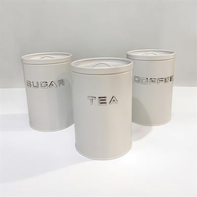 Metal 4 Parça Ekmeklik ve Saklama Kutusu - Beyaz