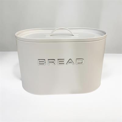 Metal 4 Parça Ekmeklik ve Saklama Kutusu - Beyaz