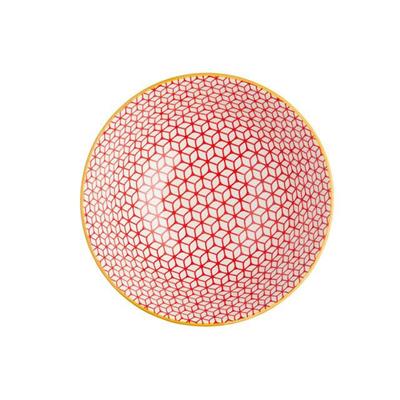 Mikasa Glazed Bowl Geometric Blue Pattern KCBOWL06