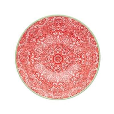 Mikasa Glazed Bowl Red Rose Garden Pattern KCBOWL12