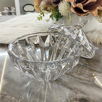 Modena Kristal Kapaklı Kase Büyük Boy