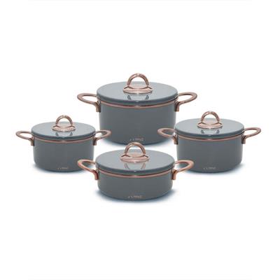 Neva 8 Parça Graye Tencere Seti - Grizay