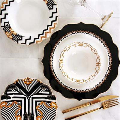 Noble New Bone Porselen 24 Parça 6 Kişilik Yemek Takımı
