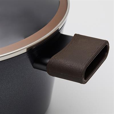 Nobless Cast Iron Deep Casserole with Glass Lid 24cm