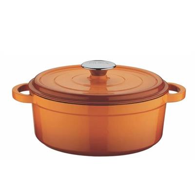 Olika Iron Cast Iron Deep Pot 28 cm - Orange