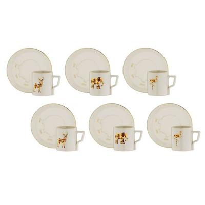 Olika Mira 6 Person Cup Set - Animals