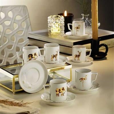 Olika Mira 6 Person Cup Set - Animals