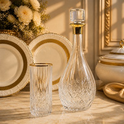 Opera RCR Crystal Glass 37 Piece Glass Set - Gold