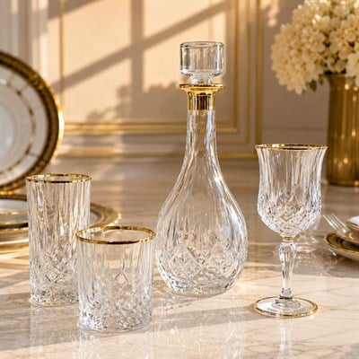 Opera RCR Crystal Glass 37 Piece Glass Set - Gold