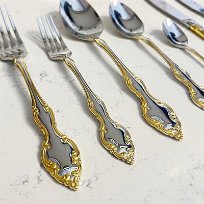 Queens of England 89 Parça Çatal Kaşık Bıçak Takımı - Gold