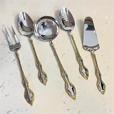 Queens of England 89 Parça Çatal Kaşık Bıçak Takımı - Gold