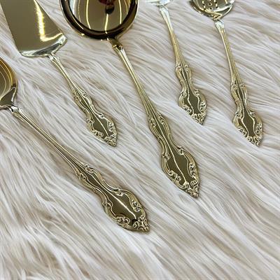 Queens of England 89 Parça Çatal Kaşık Bıçak Takımı - Parlak Gold