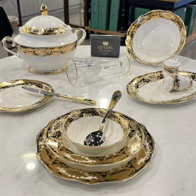 12 Kişilik Porselen Yemek TakımlarıQueen's of England Chance 61 Parça 12 Kişilik Porselen Yemek Takımı