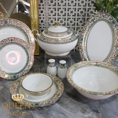 Queens of England Georgia 61 Parça 12 Kişilik Porselen Yemek Takımı