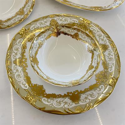 Queens of England Jasmine 61 Parça 12 Kişilik Porselen Yemek Takımı