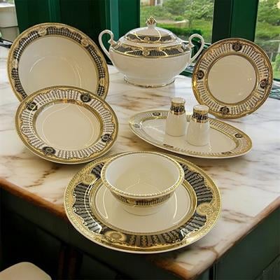 12 Kişilik Porselen Yemek TakımlarıQueen's of England Messalina 61 Parça 12 Kişilik Porselen Yemek Takımı