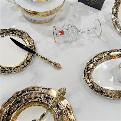 Queens of England Sarah 61 Piece Porcelain Dinner Set for 12 People