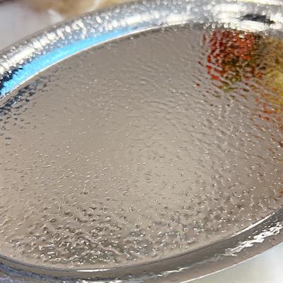 Ring Çelik Kulplu Tepsi - Gümüş