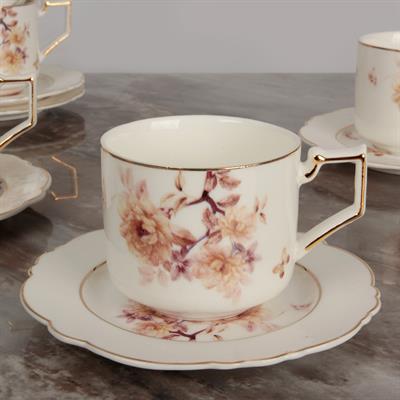 Rose Set of 6 Coffee Cups