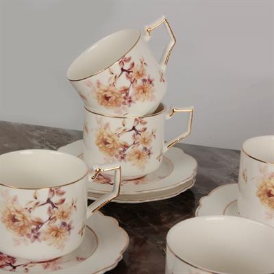Rose Set of 6 Coffee Cups
