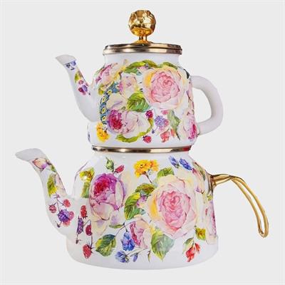 Rose Deluxe Enamel Teapot