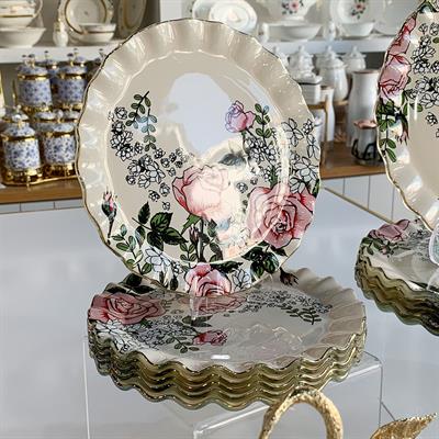 Roseline 16 Parça Pasta İkram Seti