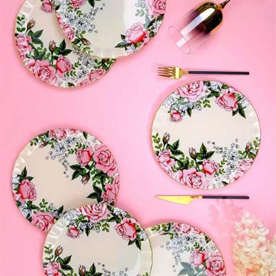 Roseline Krem 6 Lı Servis Tabağı