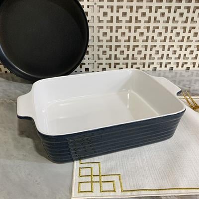 Rossallini Dikdörtgen Fırın Kabı 33x23 cm - Mavi