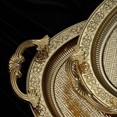 Rossi Oval 2li Tepsi Seti - Altın