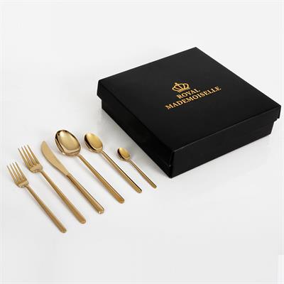 Royal Mademoiselle Vogue 36 Parça Kaşık Çatal Bıçak Takımı - Gold