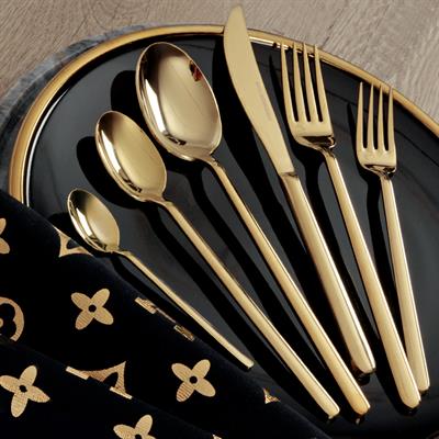Royal Mademoiselle Vogue 36 Parça Kaşık Çatal Bıçak Takımı - Gold