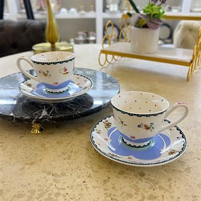 Royking 2 Li Kahve Fincanı Mavi