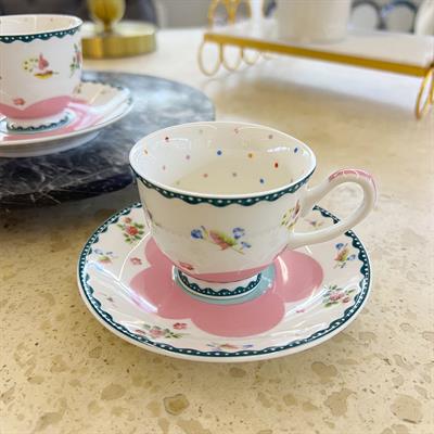 Royking 2 Li Kahve Fincanı Pembe