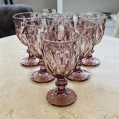 Royking 6 Lı Ayaklı Bardak - Pembe