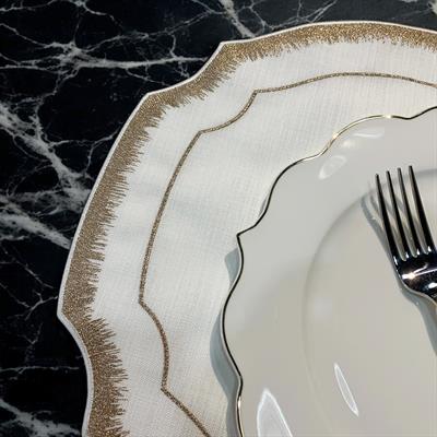 Royking Avangarde Rose Round 6-Piece Charger - Gold