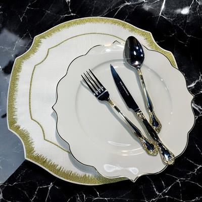 Royking Avangarde Round 6-Piece Charger - Gold