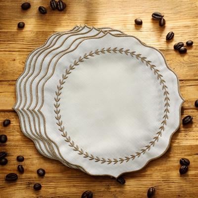 Royking Başak Rose 6-Piece Charger - Gold