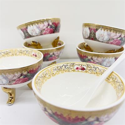 Royking Bianca 6 Piece Footed Snack Bowl Set