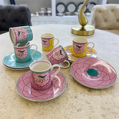Royking Bird Garden 6 Piece Coffee Cup Set