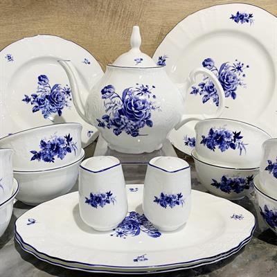 Royking Blue Garden 44 Parça Kahvaltı Takımı