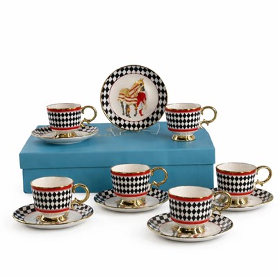 Royking Cheval 6 Lı Kahve Fincan Takımı